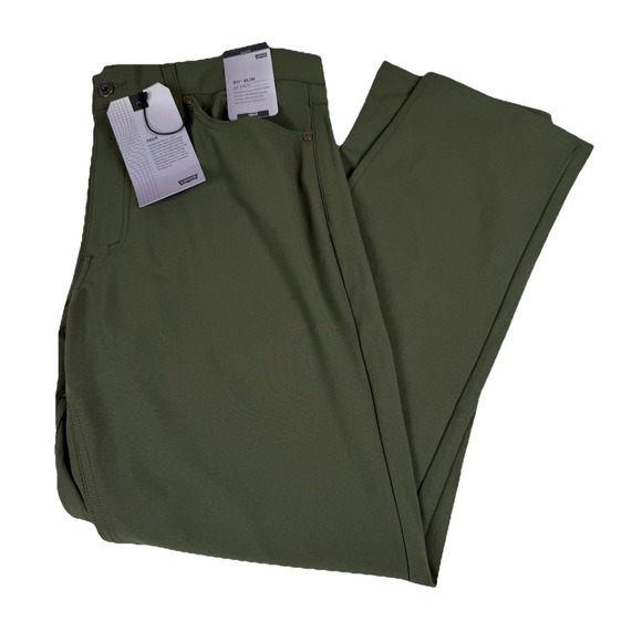 Levi's 511 Slim Tech Stretch Pants Forest Green Men's 36x30 (37x30) New $69.50 - Picture 1 of 10